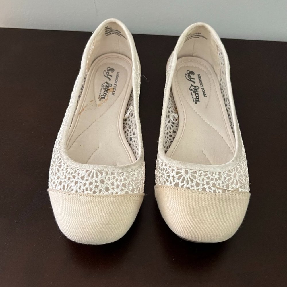 Self Esteem Cream Ballet Flats 7